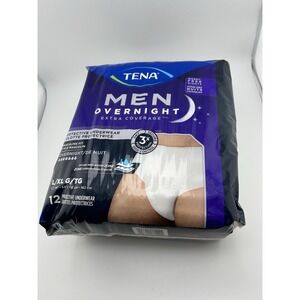 TENA Overnight Extra Coverage Incontinence Men's Underwear, L/XL, 12 Ct X 2Packs